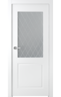 KREMONA 2 GLASS dažytos emale MDF skydinės durys