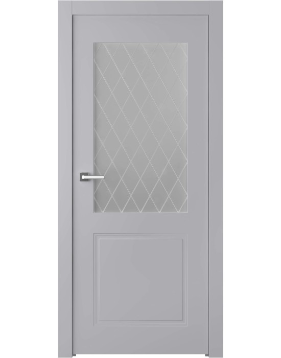 KREMONA 2 GLASS dažytos emale MDF skydinės durys